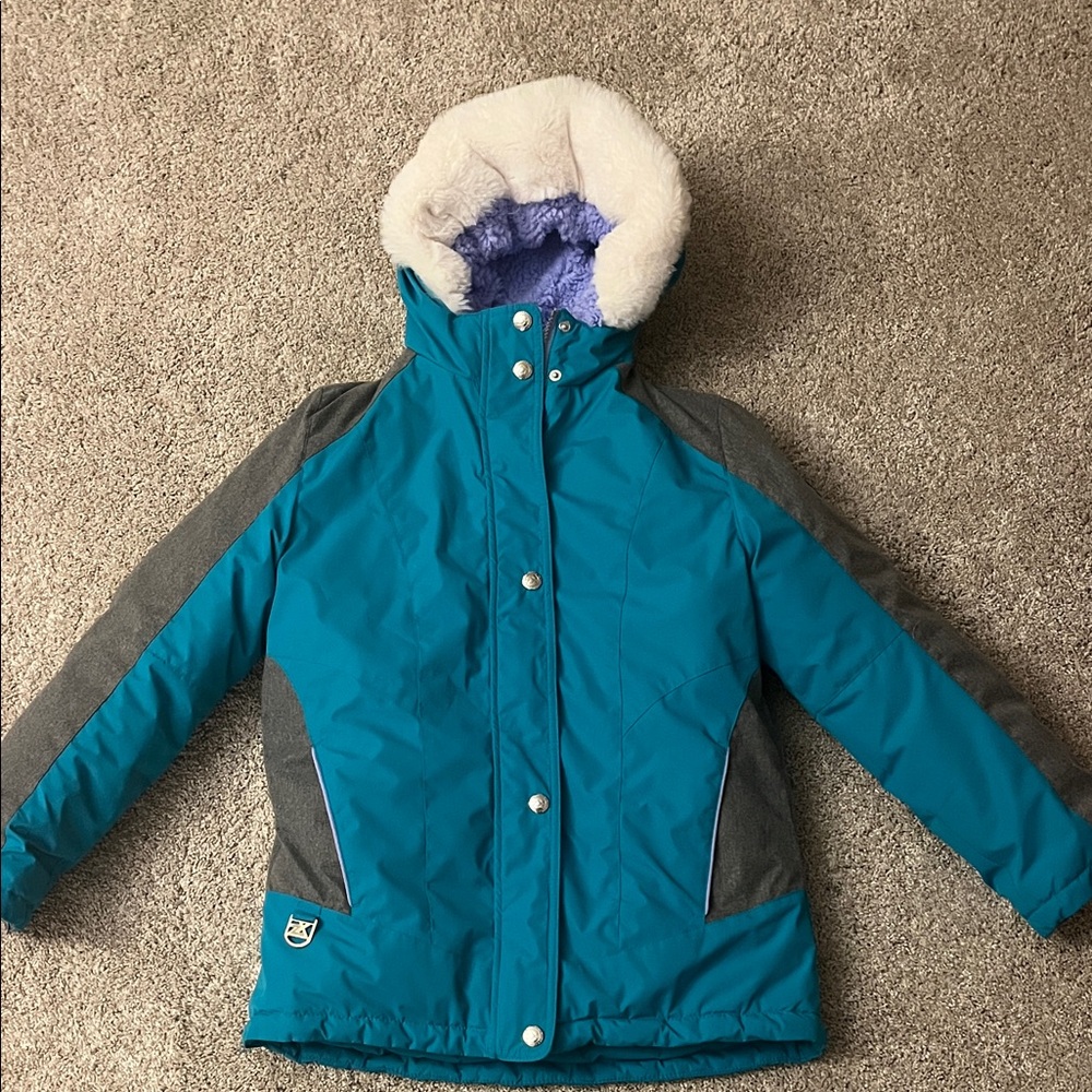 ZeroXposur Girls 3 in 1 Teal and Gray Winter Jacket